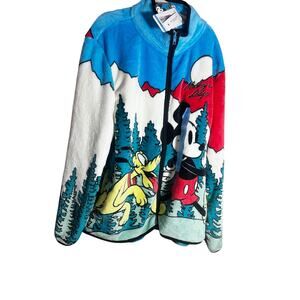 Disney Mickey's Lodge Womens Character Scenic Jacket NWT Lightweight Full Zip Lg